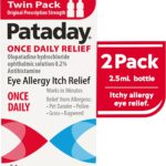 Pataday Once Daily Relief Allergy Eye Drops by Alcon, for Eye Allergy Itch Relief, 2.5 ml (Pack of 2)